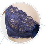 Pure Color Bowknot Mesh & Lace Underwear Suit With Garter Belt - Image 2