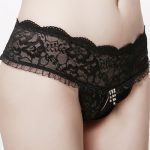 Black Lace Crotchless Thong Ladylike - Image 6