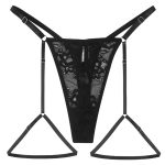 Hot Ladies Adjustable Lace T-back With Garter - Image 3