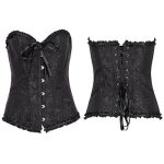 Multi-color Bandage Boned Corset Bustier For Women + G-string - Image 6