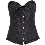 Multi-color Bandage Boned Corset Bustier For Women + G-string - Image 7