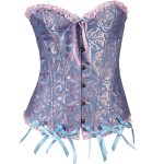 Multi-color Bandage Boned Corset Bustier For Women + G-string - Image 10