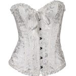 Multi-color Bandage Boned Corset Bustier For Women + G-string