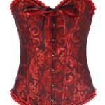 Multi-color Bandage Boned Corset Bustier For Women + G-string - Image 5