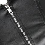 Black Lace Strappy Faux Leather Splicing Back Zipper Bustiers - Image 4