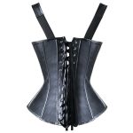 Punk Style Leather Strappy Vest Corset Slimming Products - Image 3