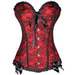 Charming Bowknot Decorated Floral Lace Body Shaper - Image 4