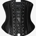 Black 26 Steel Bones Slimming Buckle Waist Cincher Bustiers - Image 2