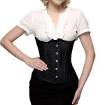 Black 26 Steel Bones Slimming Buckle Waist Cincher Bustiers - Image 3