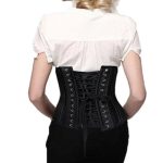Black 26 Steel Bones Slimming Buckle Waist Cincher Bustiers - Image 4