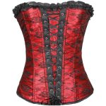 Cheap Bandage Ruffled Hem Waist Trainer Corset - Image 2
