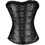 Cheap Bandage Ruffled Hem Waist Trainer Corset - Image 4