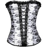 Cheap Bandage Ruffled Hem Waist Trainer Corset - Image 5