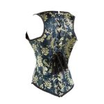 Royal Embroidered Steel Bones Sexy Vest Corset - Image 3