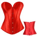 Multi-color Satin Overbust Buckled Corset Sexy Lingerie - Image 2