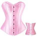 Multi-color Satin Overbust Buckled Corset Sexy Lingerie - Image 3