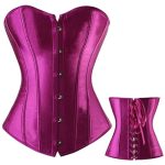 Multi-color Satin Overbust Buckled Corset Sexy Lingerie - Image 4
