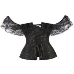 Elegant Black Lace Strap Bustiers Body Shaper - Image 3