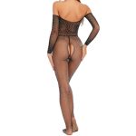 Ladies Alluring Rhinestone Crotchless Body Stockings - Image 5
