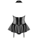 Haltered Front Hollowed-out Faux Leather Teddy - Image 3