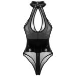 Sexy Haltered Front Hollowed-out Teddy For Women - Image 4