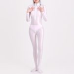 High Elastic Double Zippers Crotchless Jumpsuit - Image 4