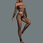 Alluring Off Shoulder Hollowed-out Mesh Jumpsuits Nightwear - Image 4