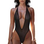 Hot See-through Deep V Neek One-piece Bikini - Image 4