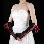 Multi-color Ladies Like Ribbon Decorated Gloves - Image 2