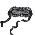 Black Charming Floral Lace Eyeshade Accessories - Image 2