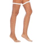 Bright Shining Rhinestone Fishnet Stockings - Image 9