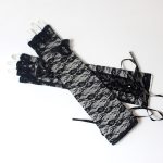 Sexy Lace Bandaged Dancing Half-finger Gloves - Image 5