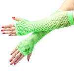 Elastic Fishnet Half Finger Gloves - Image 2
