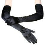 Elegant Ladies Satin Lengthened Gloves - Image 2