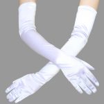 Elegant Ladies Satin Lengthened Gloves - Image 5