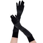 Retro Pleuche Warm Lengthened Ladies Gloves - Image 3