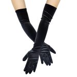 Retro Pleuche Warm Lengthened Ladies Gloves - Image 4