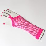 Finger Hooking Fishnet Dancing Show Gloves - Image 2