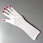 Finger Hooking Fishnet Dancing Show Gloves - Image 4