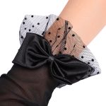 Black Lace Wedding Dancing Bowknot Gloves - Image 3