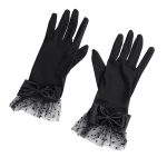 Black Lace Wedding Dancing Bowknot Gloves - Image 4
