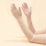Ladies Gentle Dancing Party Mesh Long Gloves - Image 3