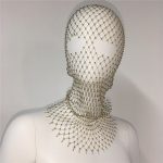 Hot Selling Rhinestones Fashion Party Mesh Hood - Image 4