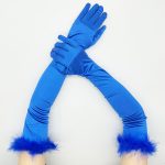 Women's Long Party Cosplay Gloves With Fluff