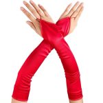 Ladies Satin Fingerless Gloves For Show - Image 6