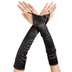 Ladies Satin Fingerless Gloves For Show
