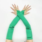 Ladies Satin Fingerless Gloves For Show - Image 2