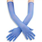 Soft Thin See-through Mesh Long Gloves - Image 6