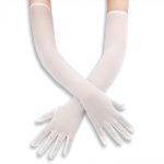 Soft Thin See-through Mesh Long Gloves - Image 7