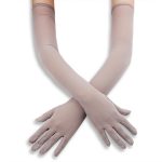 Soft Thin See-through Mesh Long Gloves - Image 9